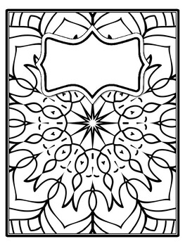 4 Mandala Binder Covers and Spines, Mandala Back To School Coloring Pages