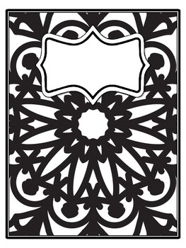 4 Mandala Binder Covers and Spines, Mandala Back To School Coloring Pages