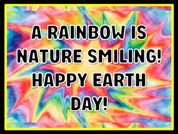 A RAINBOW IS NATURE SMILING! HAPPY EARTH DAY! Rainbow Door Décor