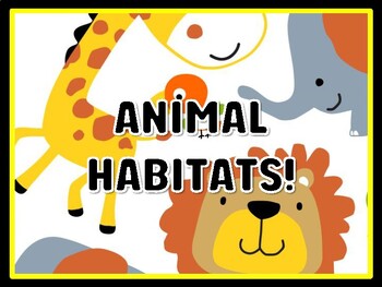 ANIMAL HABITATS! Animals Door Décor, Animals Bulletin Board Décor Kit