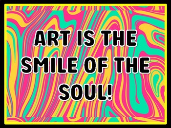 ART IS THE SMILE OF THE SOUL! Art Door Décor, Art Bulletin Board Décor