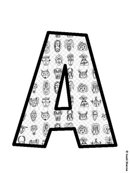 Africa Bulletin Board Décor Kit, Africa Bulletin Board Letters