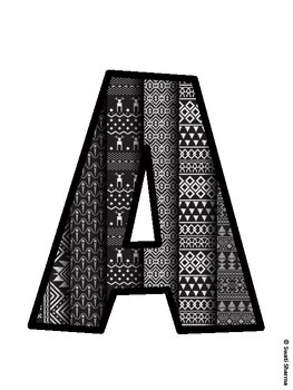 Africa Bulletin Board Décor Kit, Africa Bulletin Board Letters