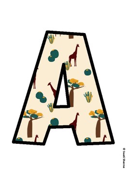 Africa Bulletin Board Décor Kit, Africa Bulletin Board Letters