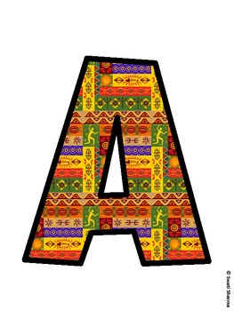 Africa Bulletin Board Décor Kit, Africa Bulletin Board Letters