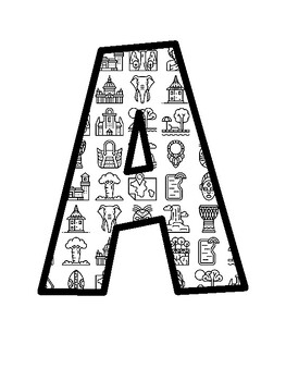 Africa Bulletin Board Letters, Africa Bulletin Board Décor Kit
