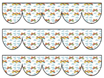 Air Transportation Bulletin Board Decor Kit, Air Transportation Letters