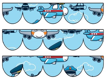 Air Transportation Bulletin Board Decor Kit, Air Transportation Letters