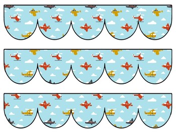 Air Transportation Bulletin Board Decor Kit, Air Transportation Letters