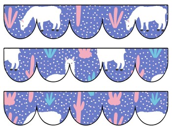Alpaca, Llama Bulletin Board Decor Kit, Alpaca, Llama Letters