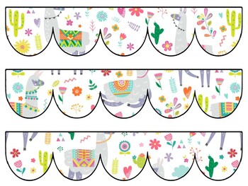 Alpaca, Llama Bulletin Board Decor Kit, Alpaca, Llama Letters