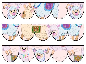 Alpaca, Llama Bulletin Board Decor Kit, Alpaca, Llama Letters