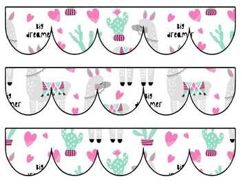 Alpaca, Llama Bulletin Board Decor Kit, Alpaca, Llama Letters