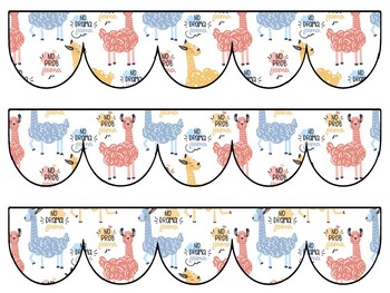 Alpaca, Llama Bulletin Board Decor Kit, Alpaca, Llama Letters