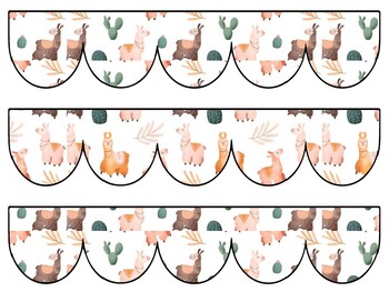Alpaca, Llama Bulletin Board Decor Kit, Alpaca, Llama Letters