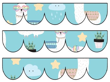 Alpaca, Llama Bulletin Board Decor Kit, Alpaca, Llama Letters