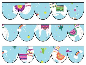 Alpaca, Llama Bulletin Board Decor Kit, Alpaca, Llama Letters