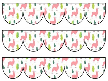 Alpaca, Llama Bulletin Board Decor Kit, Alpaca, Llama Letters