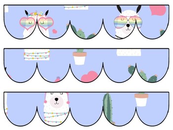 Alpaca, Llama Bulletin Board Decor Kit, Alpaca, Llama Letters