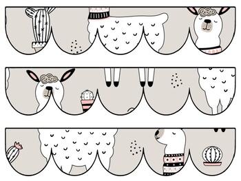 Alpaca, Llama Bulletin Board Decor Kit, Alpaca, Llama Letters