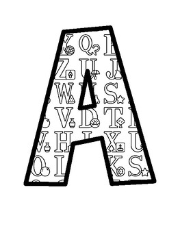 Alphabet Bulletin Board Letters, Alphabet Bulletin Board Décor Kit
