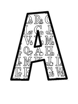 Alphabet Bulletin Board Letters, Alphabet Bulletin Board Décor Kit