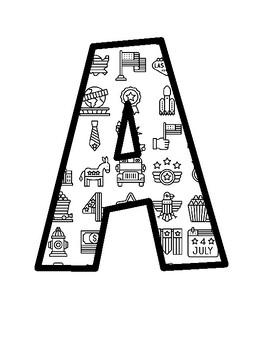 America Bulletin Board Letters, America Bulletin Board Décor Kit