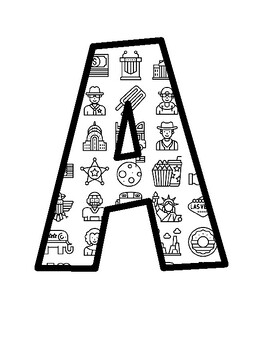America Bulletin Board Letters, America Bulletin Board Décor Kit