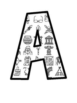 Ancient History Bulletin Board Letters, Ancient History Bulletin Board Décor