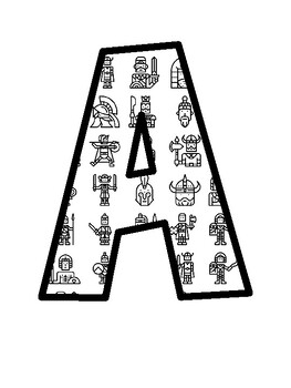 Ancient Warriors Bulletin Board Letters, Ancient Warriors Bulletin Board Déco