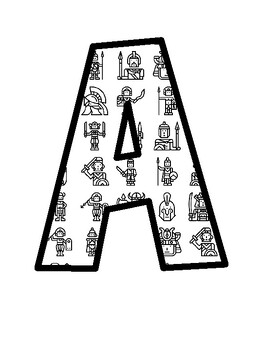 Ancient Warriors Bulletin Board Letters, Ancient Warriors Bulletin Board Déco