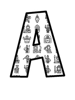 Ancient Warriors Bulletin Board Letters, Ancient Warriors Bulletin Board Déco