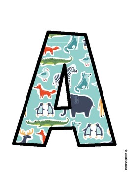 Animals Bulletin Board Decor Kit, Animals Bulletin Board Letters
