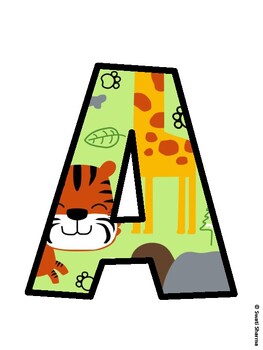 Animals Bulletin Board Decor Kit, Animals Bulletin Board Letters
