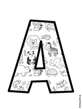 Animals Bulletin Board Decor Kit, Animals Bulletin Board Letters