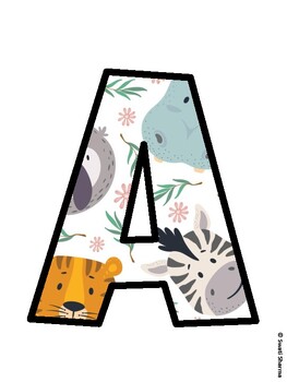 Animals Bulletin Board Decor Kit, Animals Bulletin Board Letters