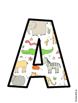 Animals Bulletin Board Decor Kit, Animals Bulletin Board Letters