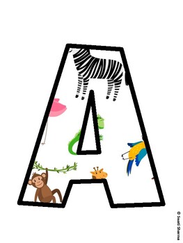 Animals Bulletin Board Decor Kit, Animals Bulletin Board Letters
