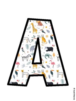 Animals Bulletin Board Decor Kit, Animals Bulletin Board Letters