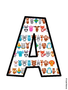 Animals Bulletin Board Decor Kit, Animals Bulletin Board Letters