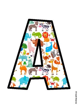 Animals Bulletin Board Decor Kit, Animals Bulletin Board Letters