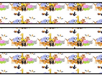 Animals Bulletin Board Decor Kit, Animals Letters