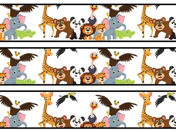 Animals Bulletin Board Decor Kit, Animals Letters
