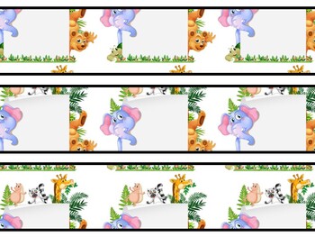 Animals Bulletin Board Decor Kit, Animals Letters
