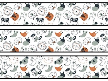 Animals Bulletin Board Decor Kit, Animals Letters