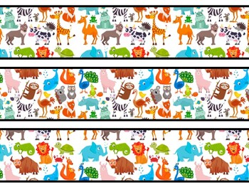 Animals Bulletin Board Decor Kit, Animals Letters
