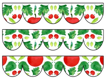 Apple Bulletin Board Decor Kit, Apple Letters, Apple Borders, Apple Banner