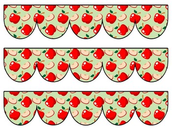 Apple Bulletin Board Decor Kit, Apple Letters, Apple Borders, Apple Banner