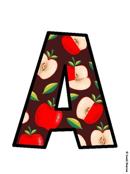 Apple Bulletin Board Décor Kit, Apple Bulletin Board Letters