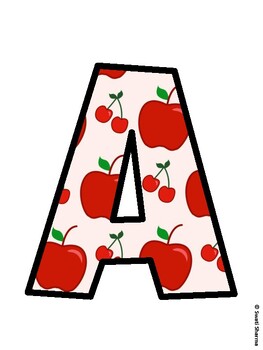 Apple Bulletin Board Décor Kit, Apple Bulletin Board Letters